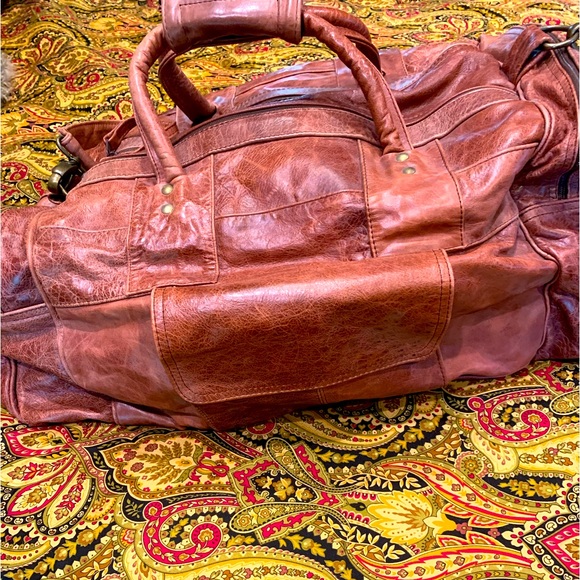 Brown (cognac) Leather Duffel Bag